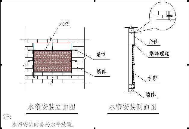 水簾安裝指南